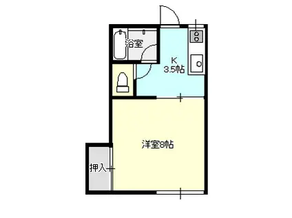 R.NAGASHIMA II(1K/1階)の間取り写真
