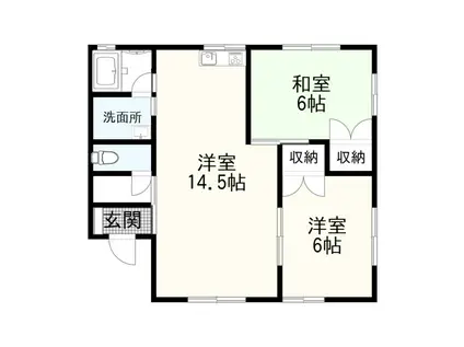 コーポ金谷A(2LDK/1階)の間取り写真