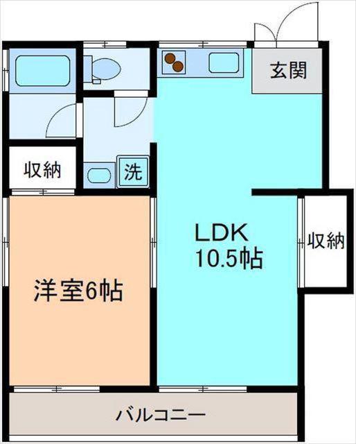 オリーブ(1LDK/2階)の間取り写真