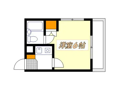 ミユキフラッツ(1K/2階)の間取り写真