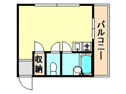 リトル六甲(ワンルーム/2階)の間取り写真