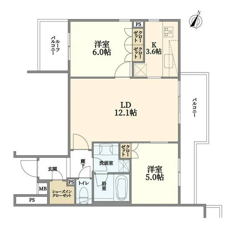 アーバンビュー洗足 3階階 間取り