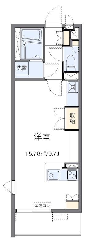 モーントシャイン(ワンルーム/1階)の間取り写真