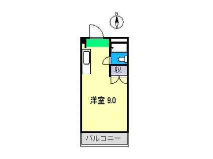 コーポ曙(ワンルーム/3階)の間取り写真