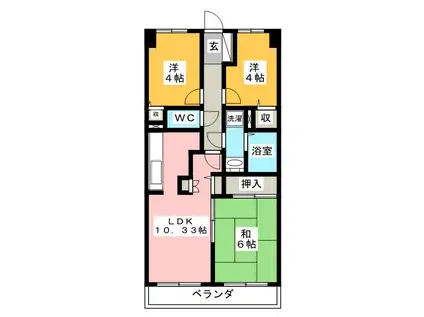 マ・メゾン寿(3LDK/3階)の間取り写真
