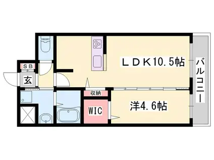 コンセールオオギュウ(1LDK/7階)の間取り写真
