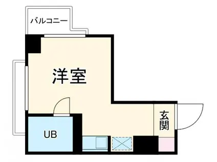 ライオンズマンション吉野町南(ワンルーム/4階)の間取り写真