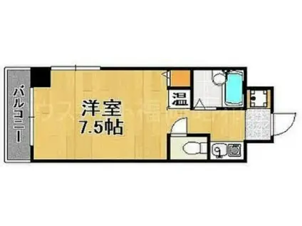 パンルネックス・クリスタル大濠Ⅱ(ワンルーム/9階)の間取り写真