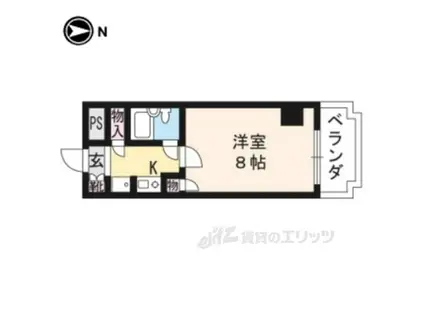 ライオンズマンション京都西陣(1K/10階)の間取り写真