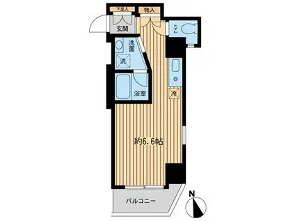 神楽坂フラッツ(ワンルーム/8階)の間取り写真