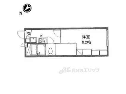 レオパレス茶屋(1K/2階)の間取り写真