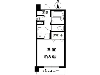 神戸多聞マンション(1K/7階)の間取り写真