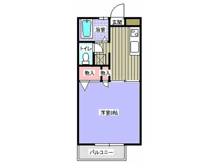 オーシャン1(1K/2階)の間取り写真