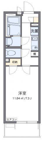クレイノSOLUTIONSVI(1K/3階)の間取り写真