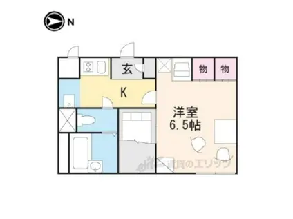 レオパレスクレール千代川(1K/2階)の間取り写真