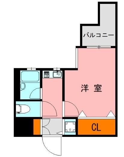 ダイナコート大博通(1K/5階)の間取り写真