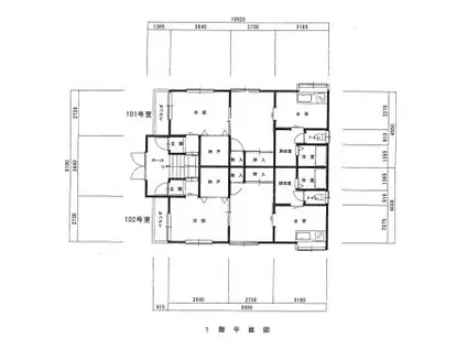 メゾン桔梗(2DK/1階)の間取り写真