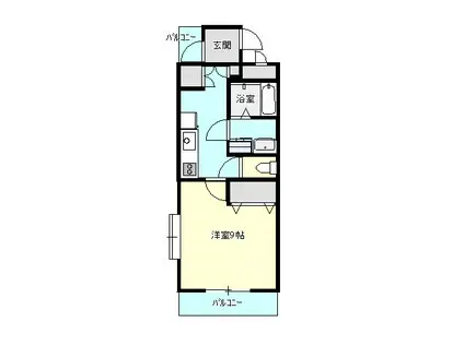 ミューズ(1K/1階)の間取り写真