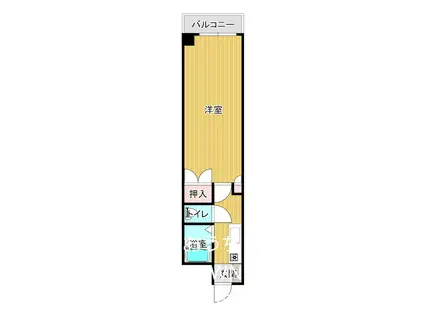 エスポワール 小栗(1K/3階)の間取り写真