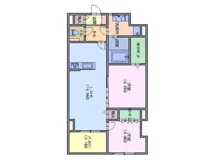 ファインステイジ柳町(2LDK/9階)の間取り写真