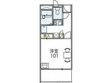 レオパレス上穂積(1K/2階)の間取り写真