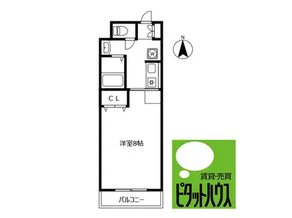 プレステージレジデンス南矢三(1K/3階)の間取り写真