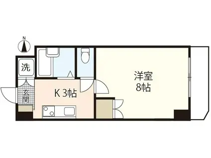 第4森下ビル(1K/4階)の間取り写真