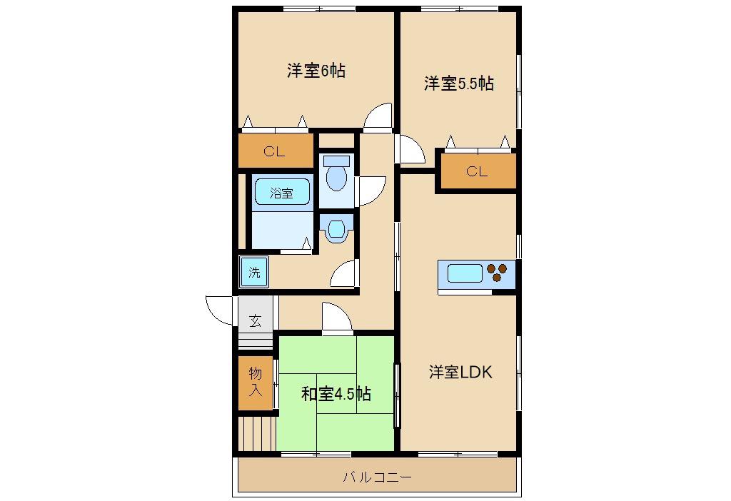 アーバンフォレスト(3LDK/1階)の間取り写真