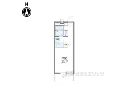 レオパレスルミユーナ(1K/3階)の間取り写真