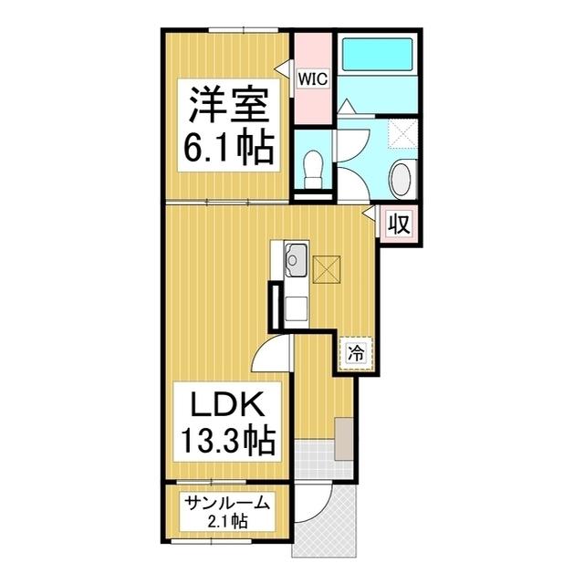 CASA FORESTALE(1LDK/1階)の間取り写真