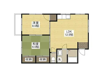 サン・オーシャン(2LDK/3階)の間取り写真