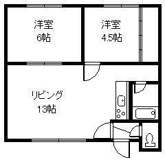 スワンマンション第2(2LDK/2階)の間取り写真