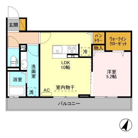 フォルテア A207(1LDK/2階)の間取り写真