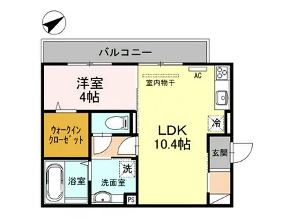 SEJOUR OTTS TROIS(1LDK/2階)の間取り写真