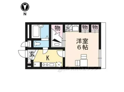 レオパレスBROWNIE(1K/2階)の間取り写真