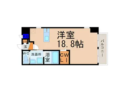 スレンダウェルステージ(ワンルーム/7階)の間取り写真