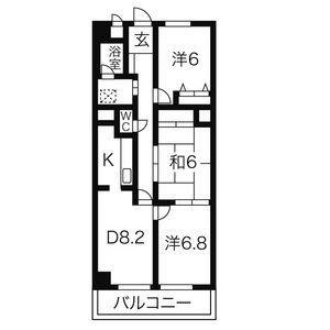 サニーコート矢田(3DK/3階)の間取り写真