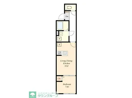 HW.HILLS 東日暮里(1LDK/4階)の間取り写真
