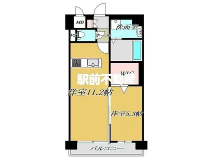 ブランシェ駅南(1LDK/5階)の間取り写真