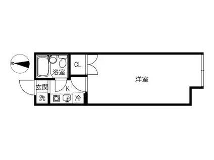 ハウスクレソン(1K/2階)の間取り写真