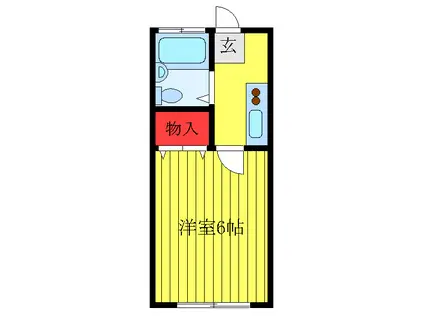 ドムス板橋本町(1K/2階)の間取り写真