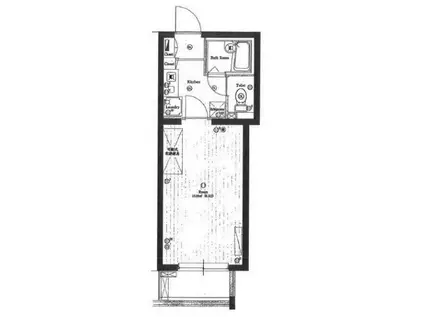 プレズントリガーレ世田谷上町ノース(1K/1階)の間取り写真