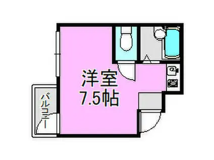 エスポアール春日I(ワンルーム/3階)の間取り写真