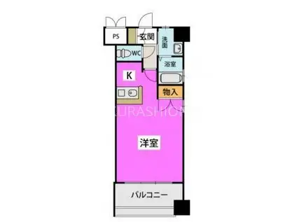 カーサアミータ(ワンルーム/4階)の間取り写真