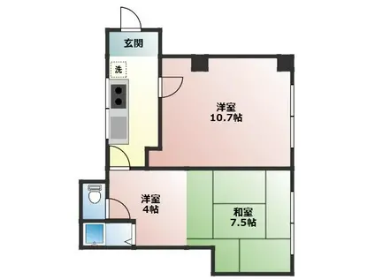 ビーバーズビレッジ(3K/2階)の間取り写真