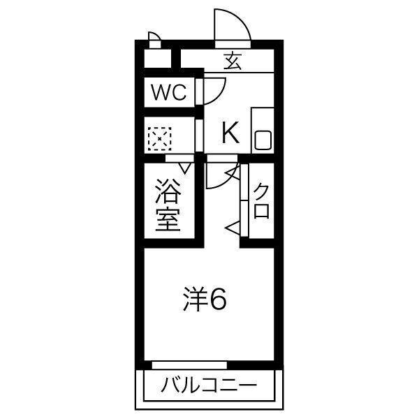 GORITON HOUSE(1K/1階)の間取り写真