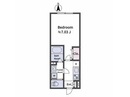 ALATO OYAMAII(1K/1階)の間取り写真