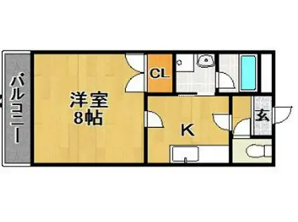 サクセス75(1K/3階)の間取り写真