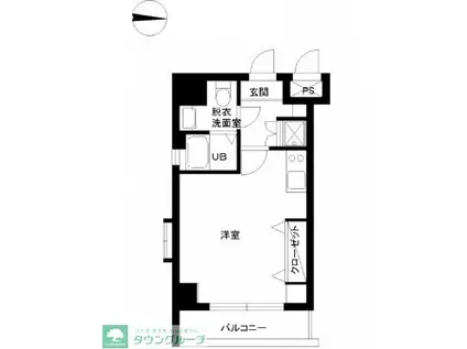 スカイコート両国壱番館(ワンルーム/11階)の間取り写真