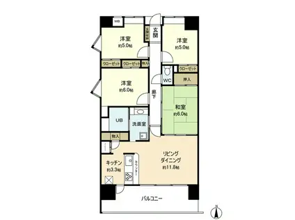 MFPRコート宮町(4LDK/8階)の間取り写真